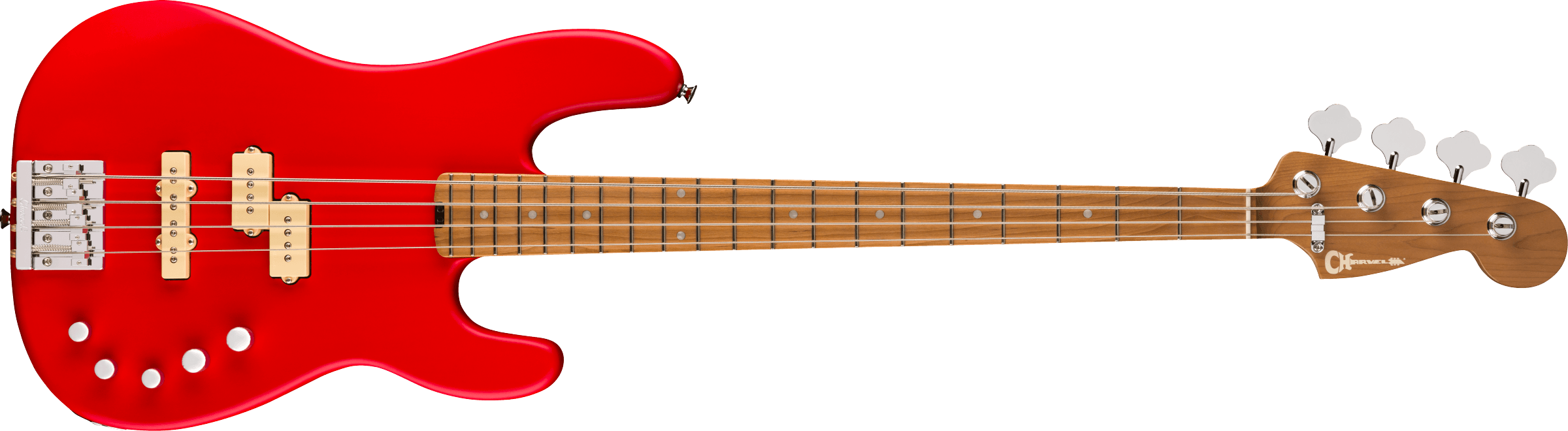 CHARVEL Pro-Mod San Dimas Bass PJ IV MAH, Caramelized Maple 