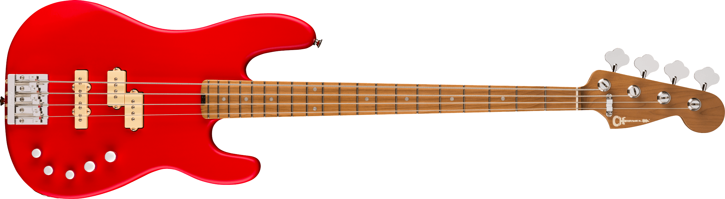 CHARVEL Pro-Mod San Dimas Bass PJ IV MAH, Caramelized Maple Fingerboard, Satin Ferrari Red 2963068509