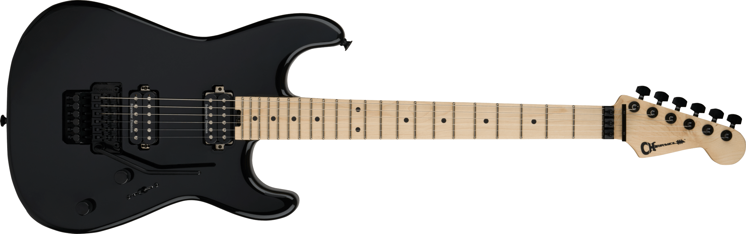 Charvel Pro-Mod San Dimas Style 1 HH FR MPL, Maple Fingerboard, Gloss Black Model 2965001503