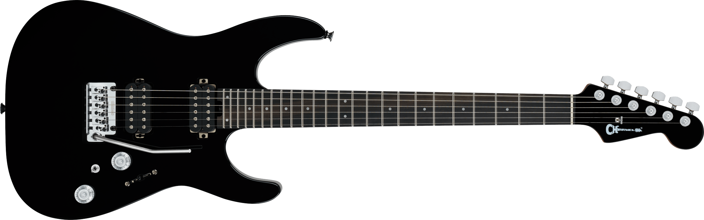 CHARVEL Pro-Mod Plus DK24 HH 2PT EB, Ebony Fingerboard - Raven Black 2972811503