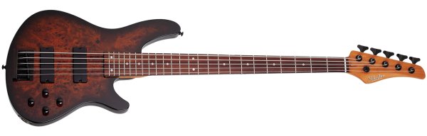 Schecter C-5 Standard 5-String Electric Bass, Tobacco Burl Brand: Schecter Model: 3972-SHC