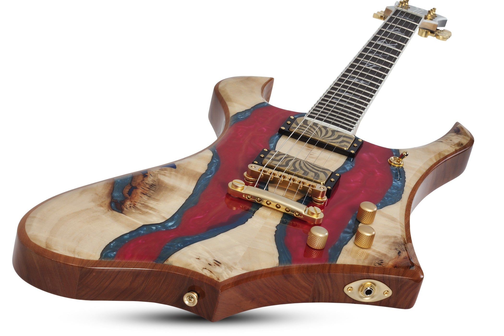 Wylde Audio Goregehn Special Edition Electric Guitar, Blood River Burl 4578-SHC