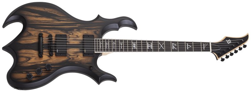 Wylde Audio Wrathmaker Electric Guitar, Pale Moon Ebony with Black Burst 4588-SHC