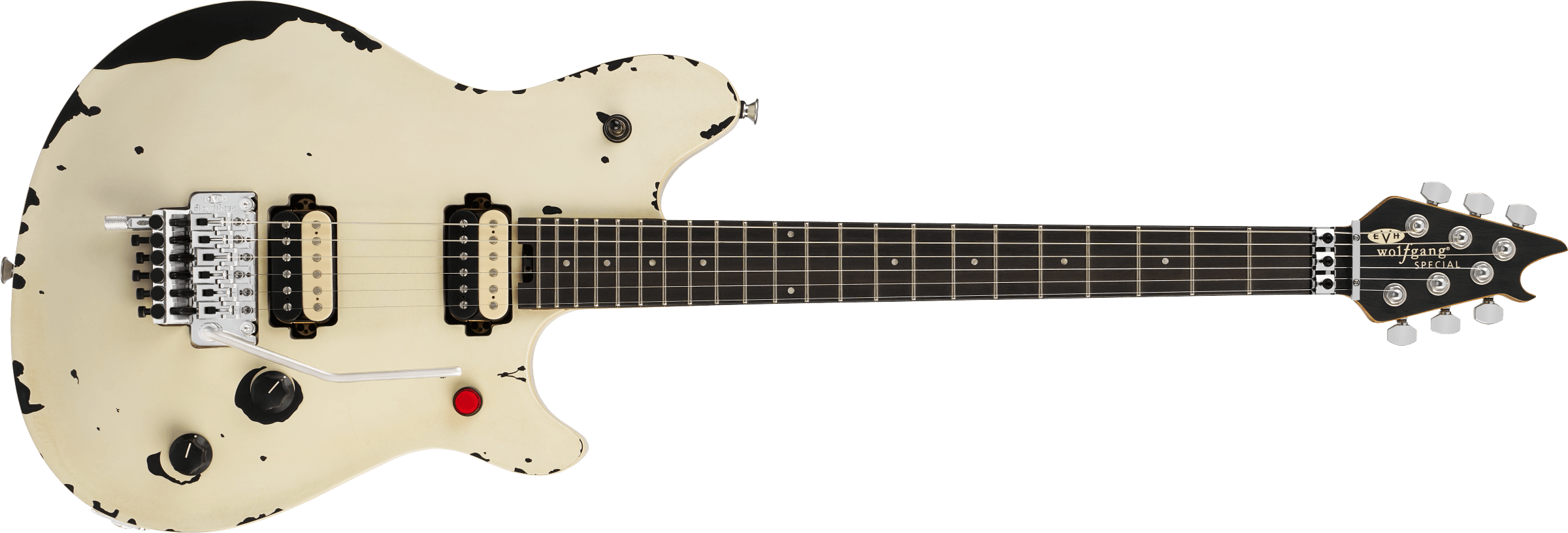 EVH Limited Edition 2015 Tour Relic Wolfgang Special Striped Series, Ebony Fingerboard, Distressed Ivory 5107015300