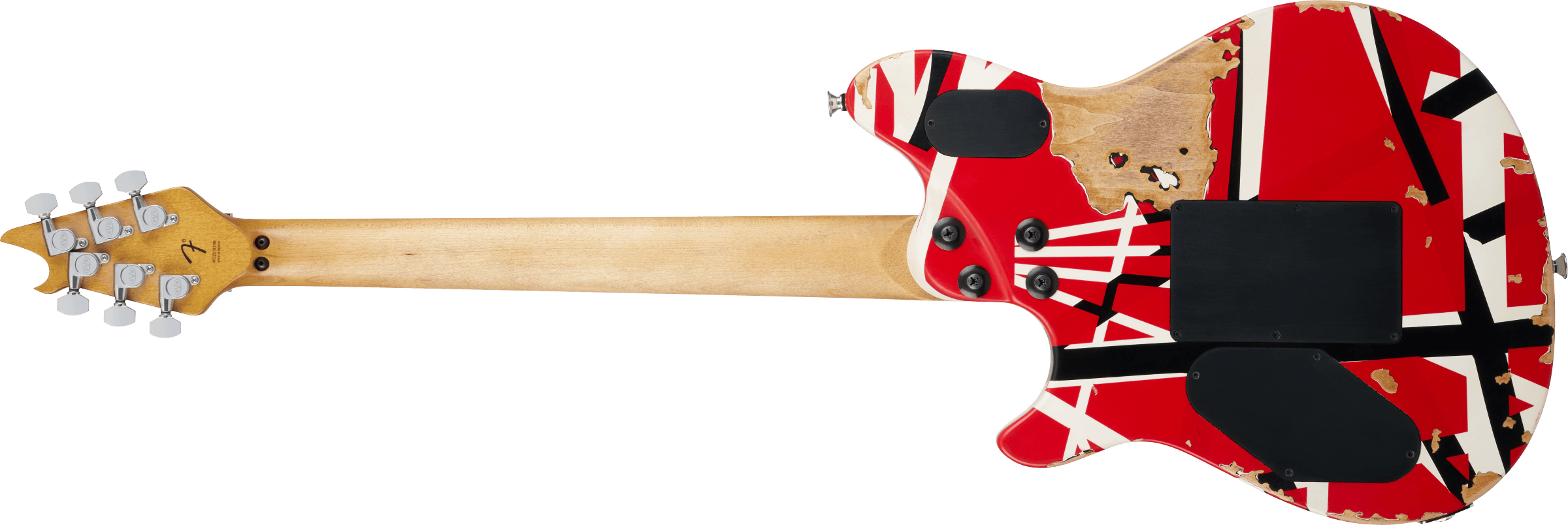 EVH Limited Edition Wolfgang Special Striped Series, Ebony Fingerboard, Red, Black, and White, Aged 5107500315
