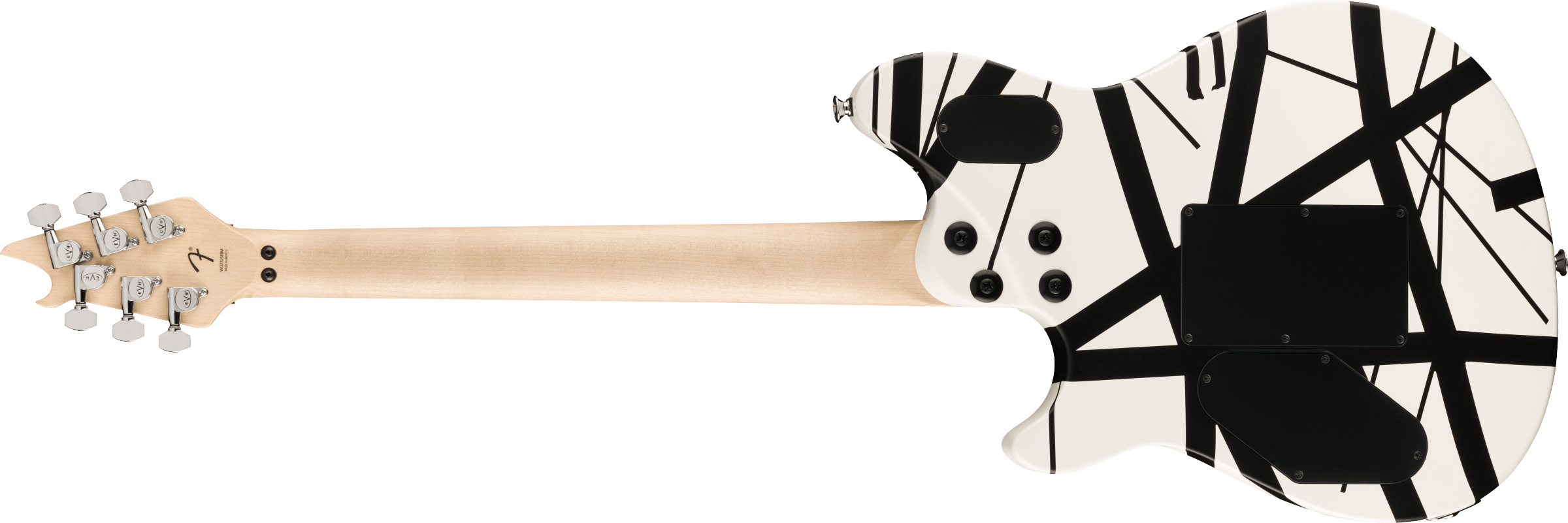 EVH Wolfgang Special Striped Series, Ebony Fingerboard Satin Black and White 5107702317
