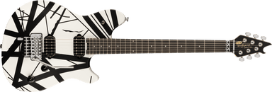 EVH Wolfgang Special Striped Series, Ebony Fingerboard Satin Black and White 5107702317