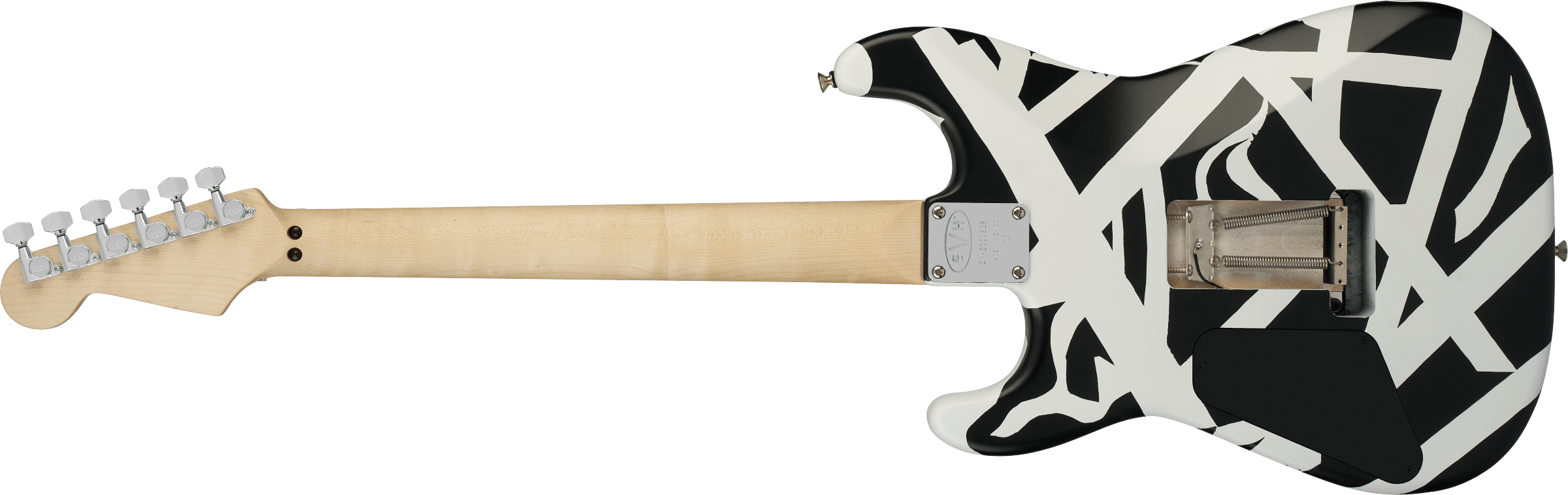EVH Striped Series Shapes RUDE Maple Fingerboard, White and Black W/ GIG BAG 510-7902-381 SERIAL NUMBER EVH2601148 - 7 LBS 12 OZ