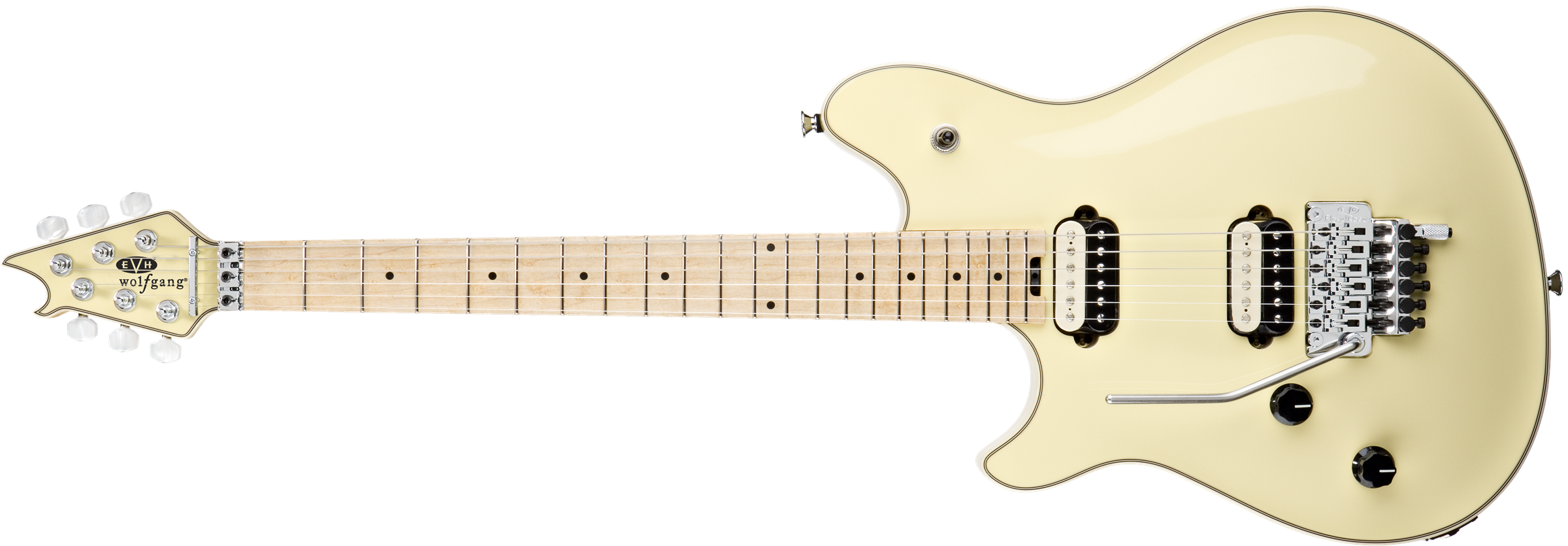 EVH USA Wolfgang USA Left Hand Birdseye Maple Fingerboard, Vintage White 5107910886 SERIAL NUMBER WG17796A - 7 LBS 11 OZ