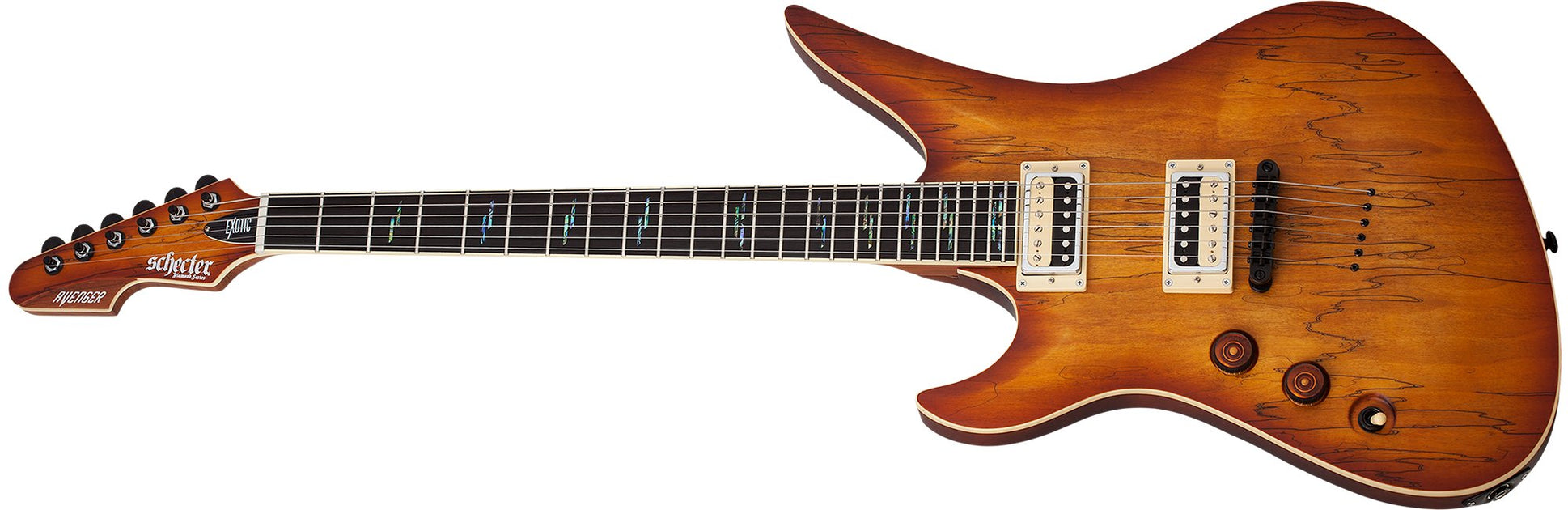 Schecter Avenger Exotic Left-Handed Electric Guitar, Spalted Maple