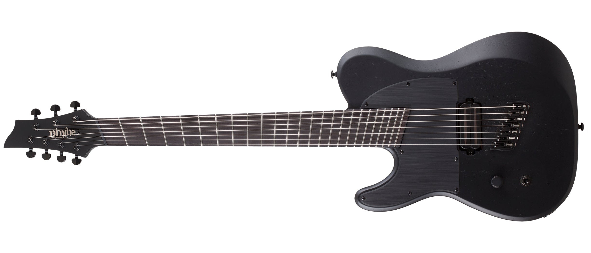Schecter PT-7 Black Ops Left Handed 7 String Electric Guitar, Satin Bl