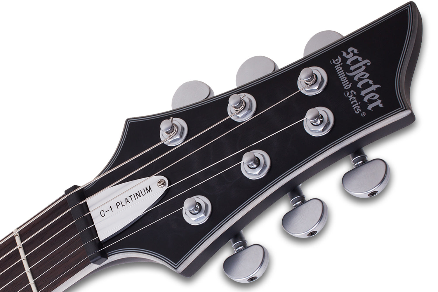 Schecter C-1 Platinum Electric Guitar, See-Thru Black Satin 790-SHC