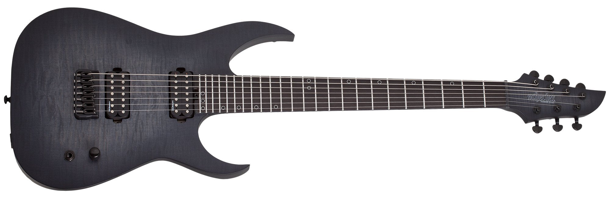 Schecter KM-7 MK-III Legacy 7 String Electric Guitar, Transparent Black Burst 875-SHC