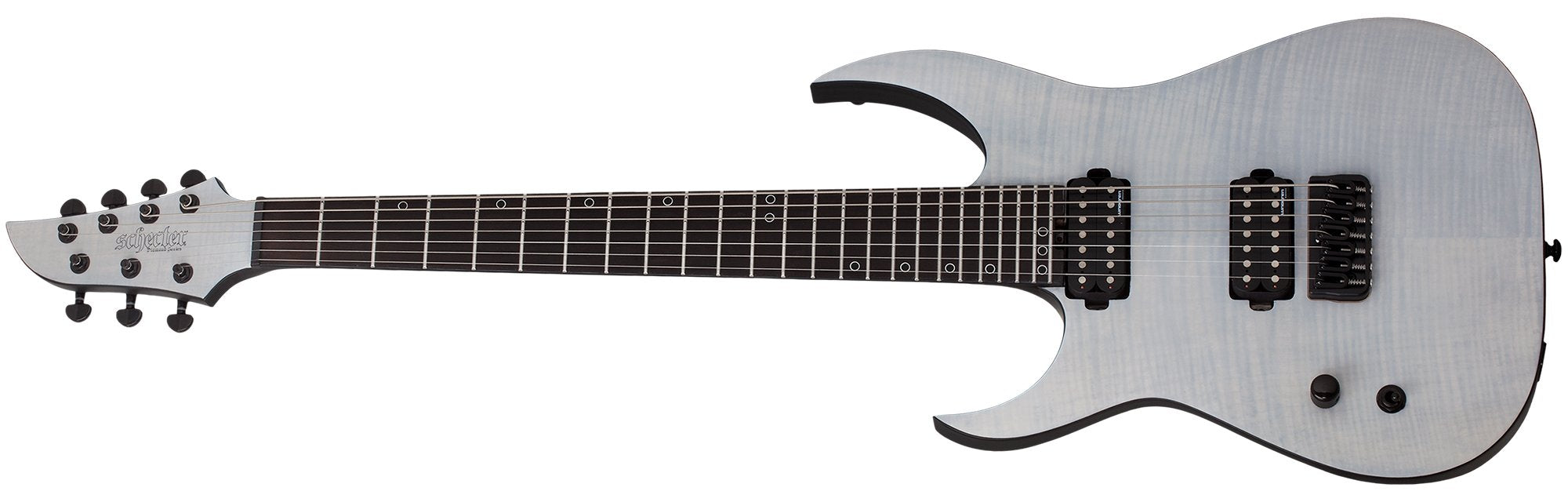 Schecter KM-7 MK-III Legacy Left Handed 7 String Electric Guitar, Transparent White Satin 877-SHC