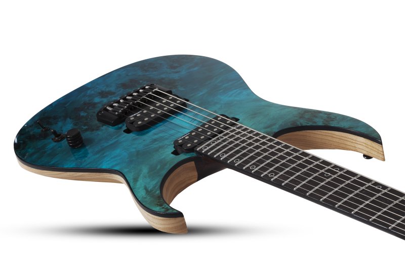Schecter Keith Merrow KM-7 MK-III Artist L 7 String Electric Guitar, Lagoon Fade 878-SHC