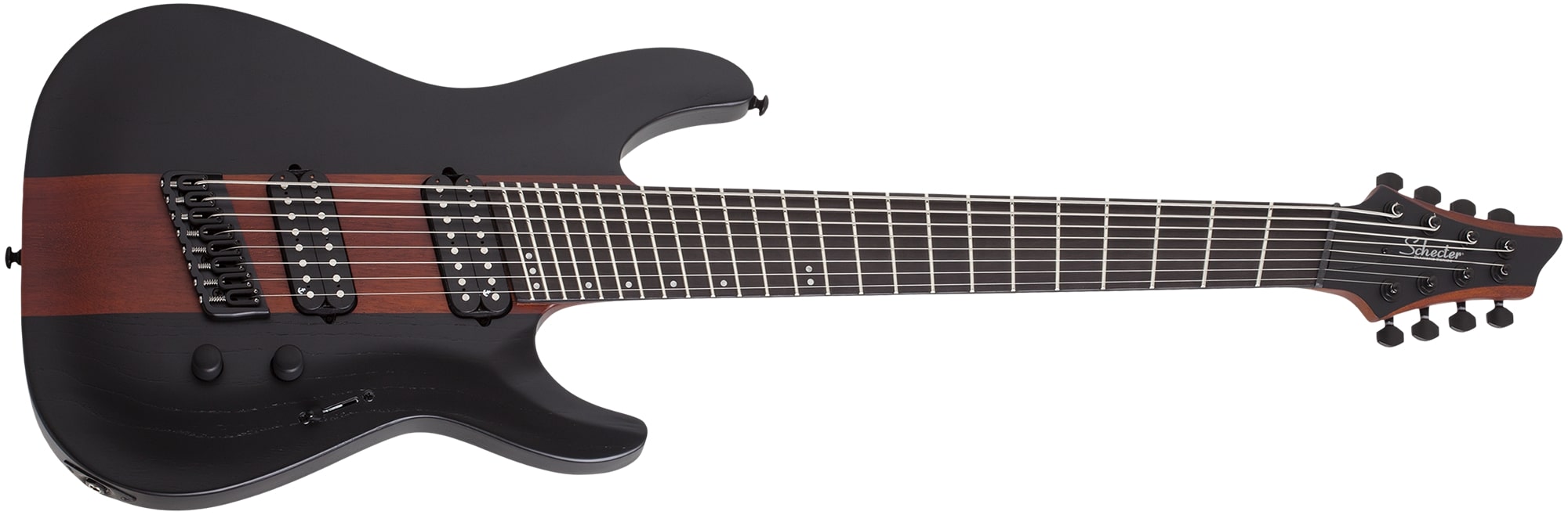 Schecter C-8 Rob Scallon Multiscale 8-String Electric Guitar, Satin Dark Roast 909-SHC