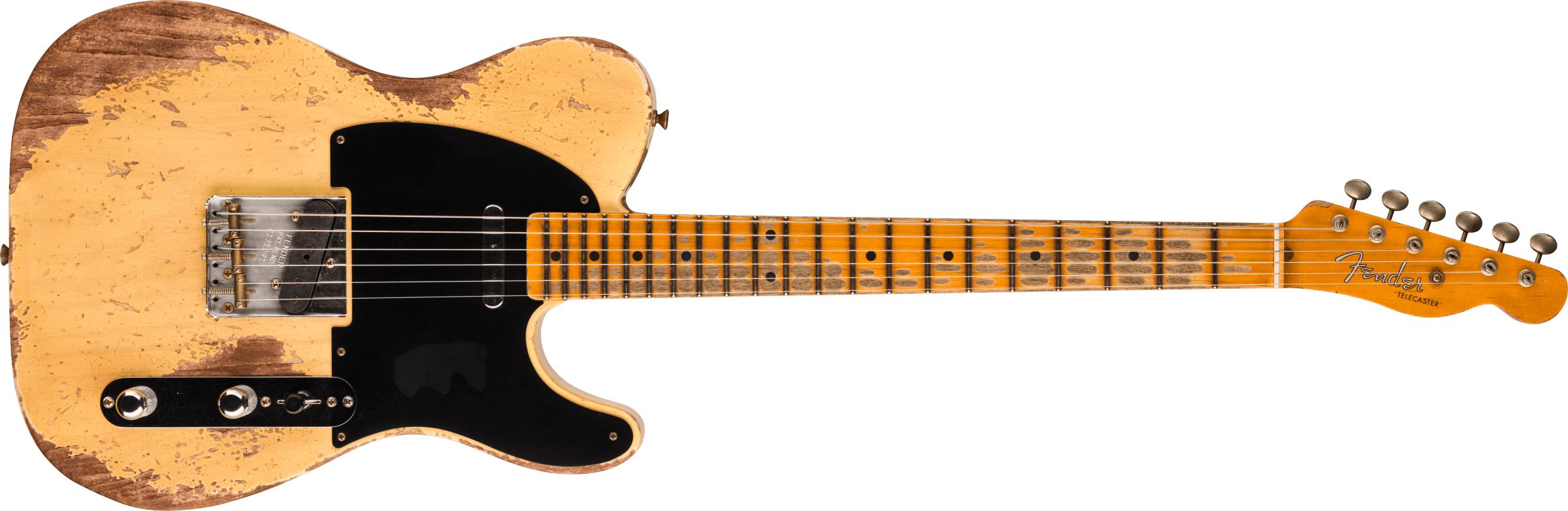 Fender Custom Shop  1954 Telecaster Super Heavy Relic 1-Piece Rift Sawn Maple Neck Fingerboard, Super Faded Aged Nocaster® Blonde 9236091071