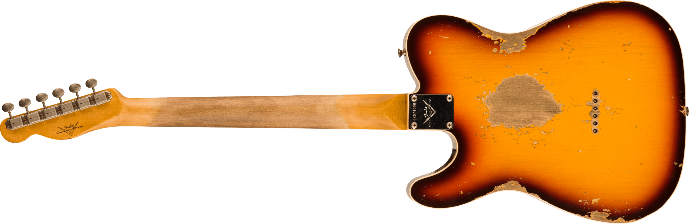Fender Custom Shop 1960 Telecaster Custom Heavy Relic 3A Rosewood Fingerboard, Super Faded Aged Chocolate 3-Color Sunburst 9236091078