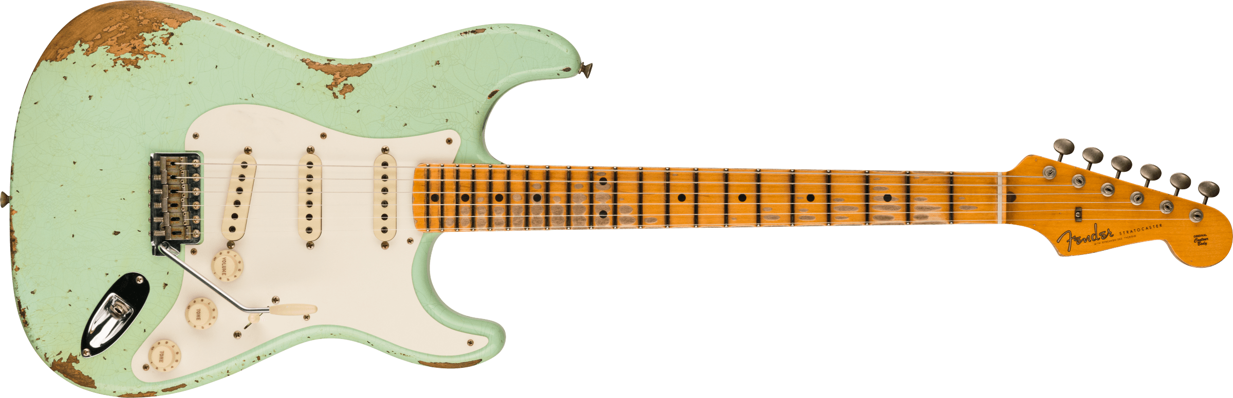 Fender Custom Shop 1957 Stratocaster Heavy Relic 1-Piece Rift Sawn Maple Neck Fingerboard, Aged Surf Green 9236091086