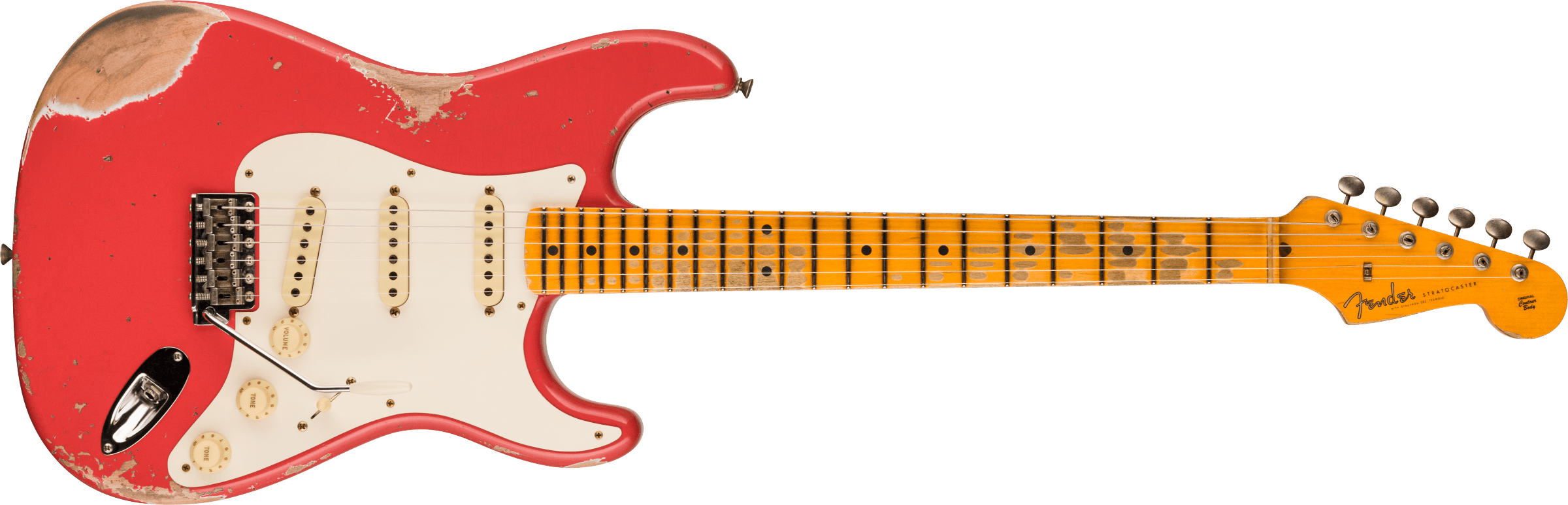 Fender Custom Shop  1957 Stratocaster® Heavy Relic®, 1-Piece Rift Sawn Maple Neck Fingerboard, Aged Fiesta Red 9236091087