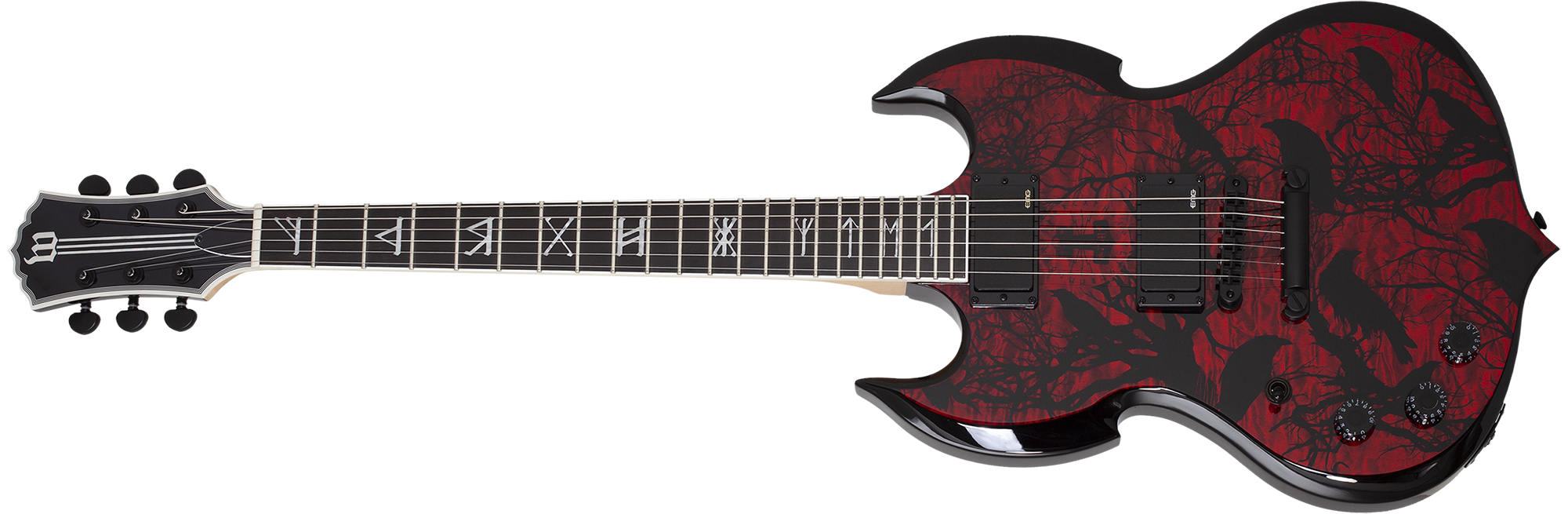 Wylde Audio Left Handed Barbarian LH Blood Raven 4585-SHC