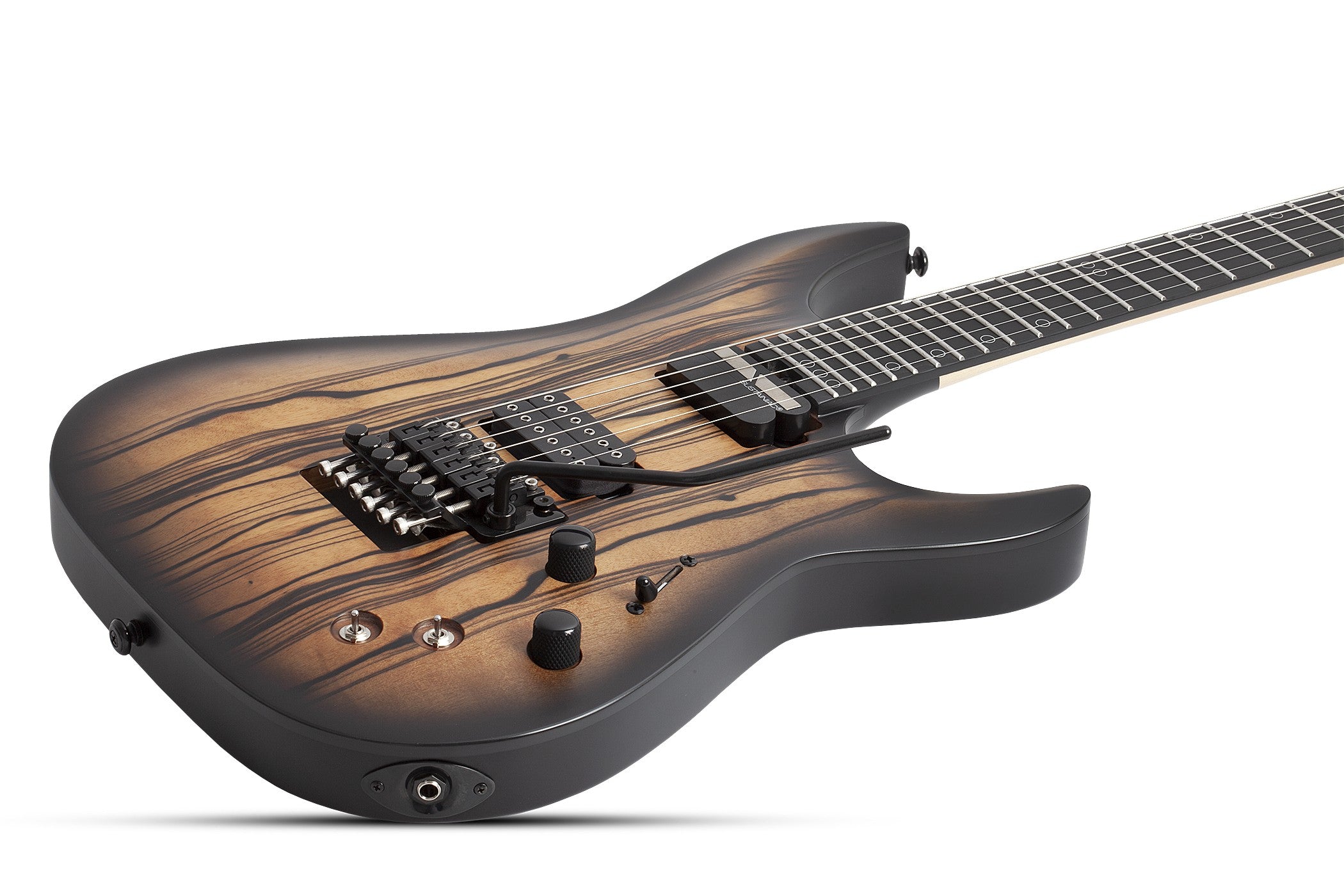 Schecter C-1 FR-S Pale Moon Natural Satin with Black Burst AND SUSTAINIAC 693-SHC