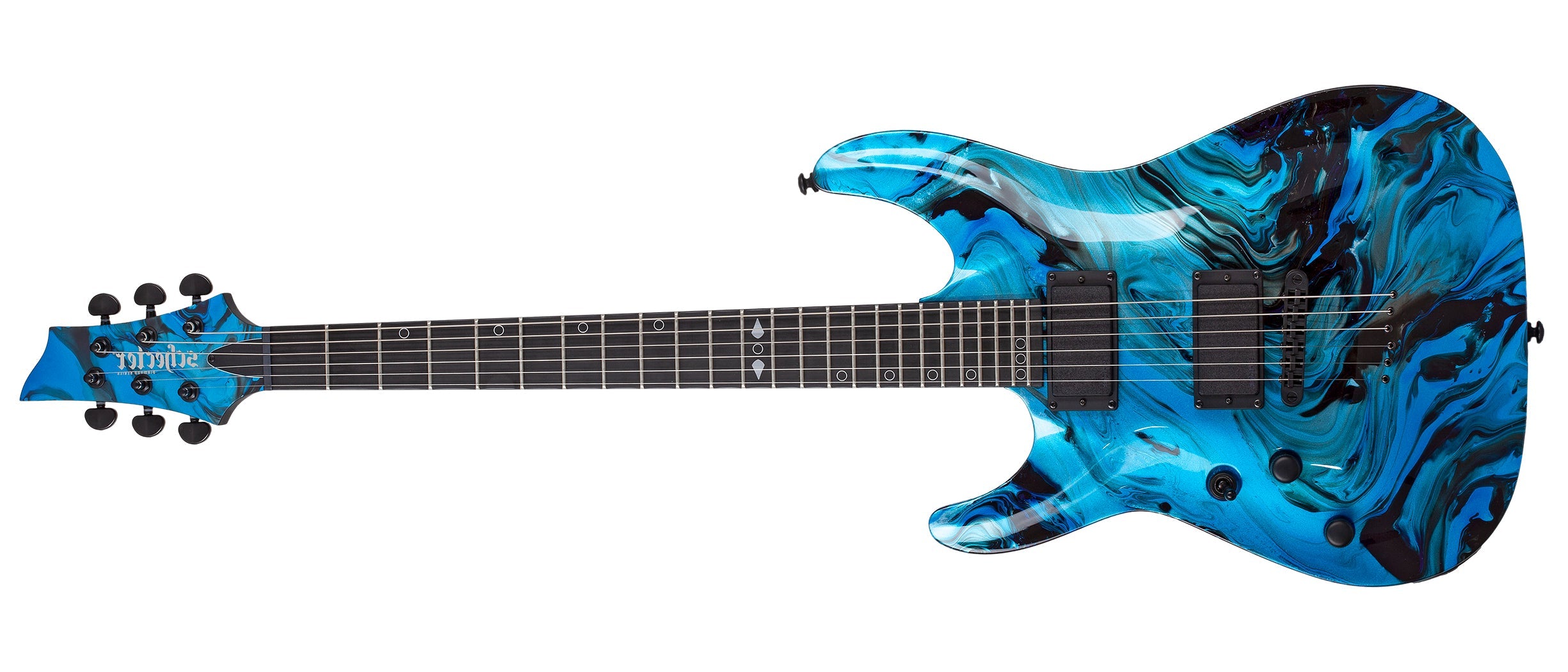 SCHECTER LEFT HANDED C-1 HYDRO DIP MIDNIGHT TIDE LH 4193-SHC