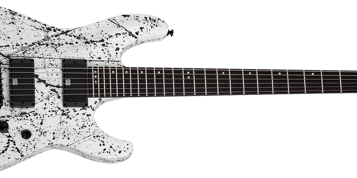 Schecter C-1 Ink Bomb W/ Seymour Duncan Alt Metal Blackout Pickups