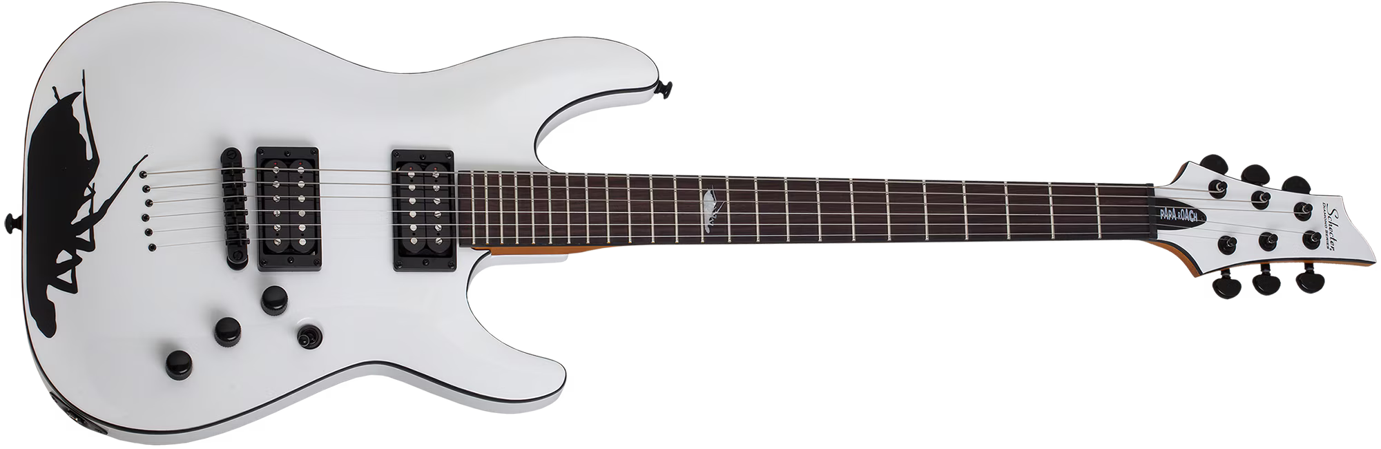 Schecter C-1 Jerry Horton of Papa Roach Electric Guitar 25th Anniversary White 523-SHC