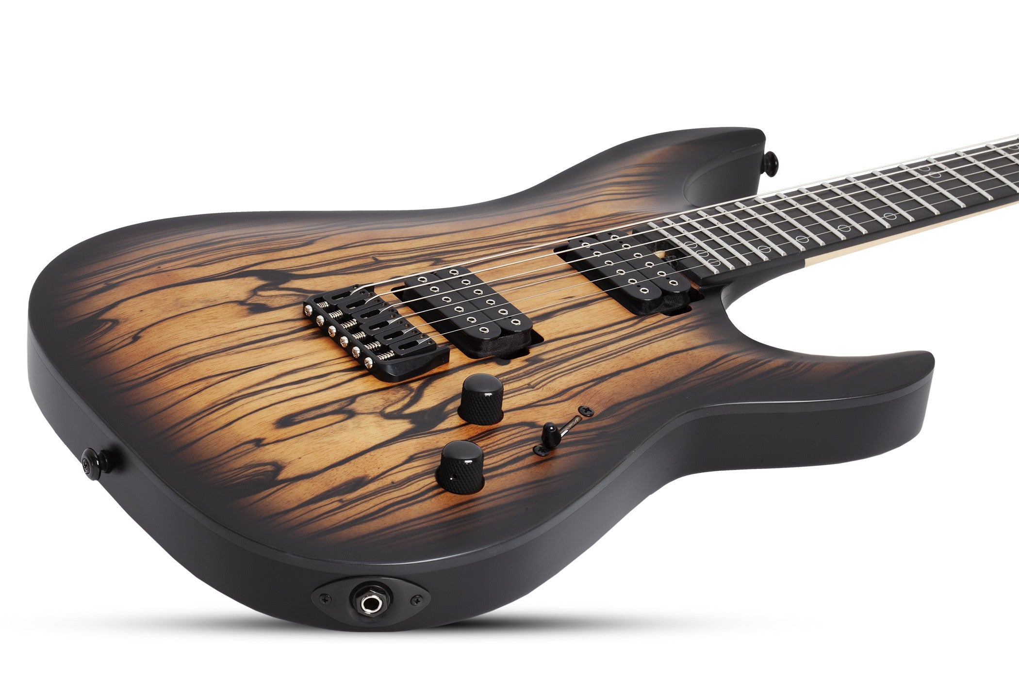 Schecter C-1 Pale Moon Natural Satin with Black Burst 692-SHC