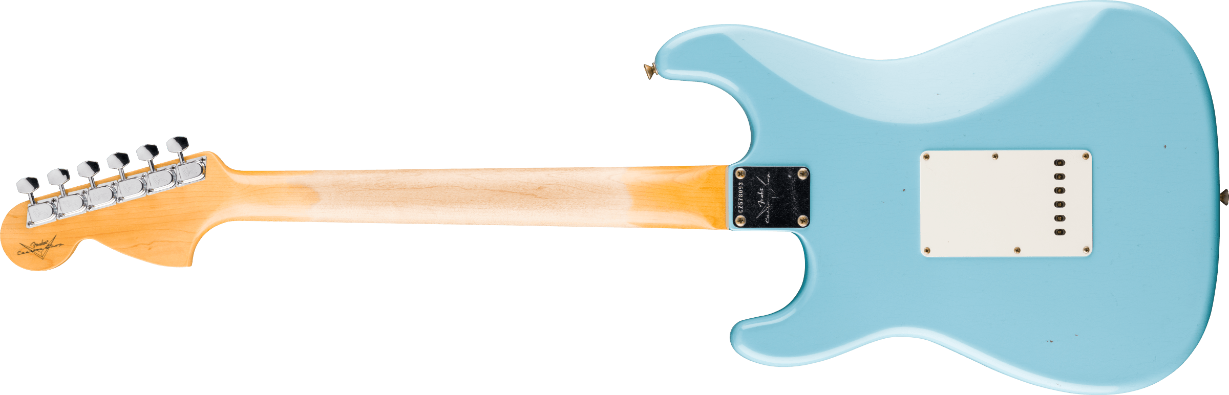 Fender Custom Shop 1969 Stratocaster Journeyman Relic Rosewood Fingerboard, Faded Daphne Blue 9235700045 SERIAL NUMBER CZ588780 - 7 LBS 11 OZ