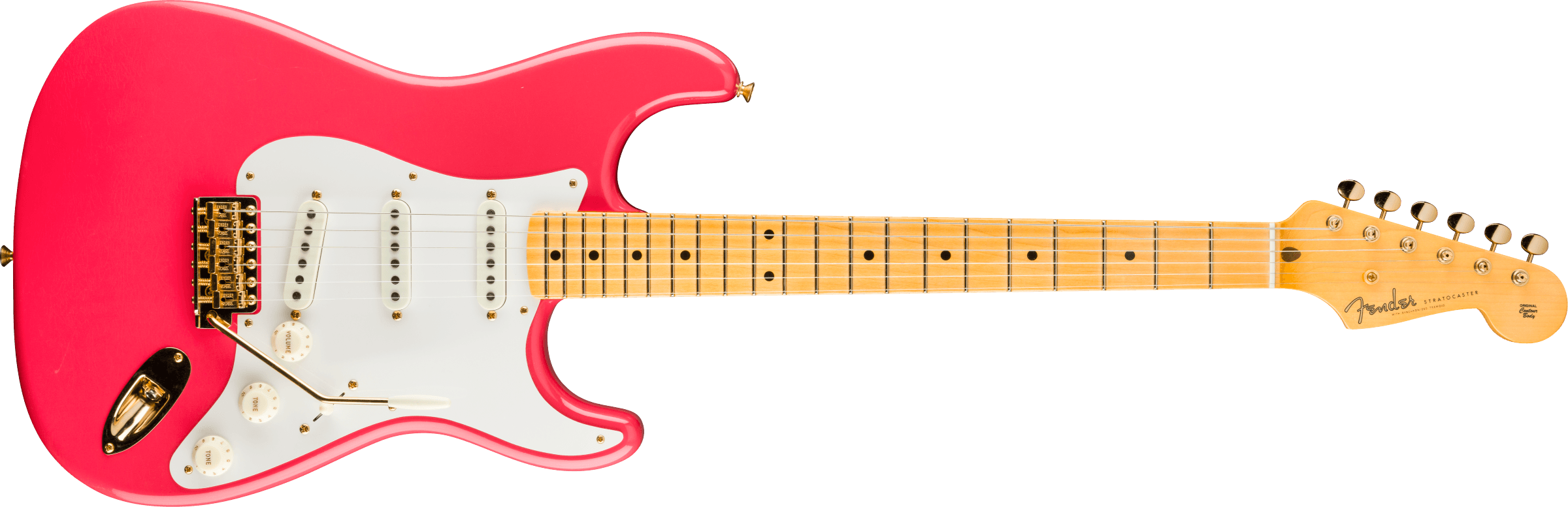 Fender Custom Shop 1955 Stratocaster DLX Closet Classic 1-Piece Maple Neck, Faded Aged Fiesta Red 9235700037 SERIAL NUMBER CZ585538 - 6 LBS 15 OZ