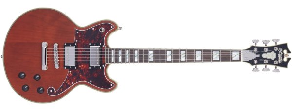 D'Angelico Deluxe Brighton Solidbody Electric Guitar, Matte Walnut DADBRIMWLNS