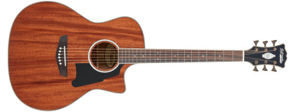 D'Angelico Excel Gramercy Acoustic / Electric Guitar, Natural Mahogany DAEG200NMHAP