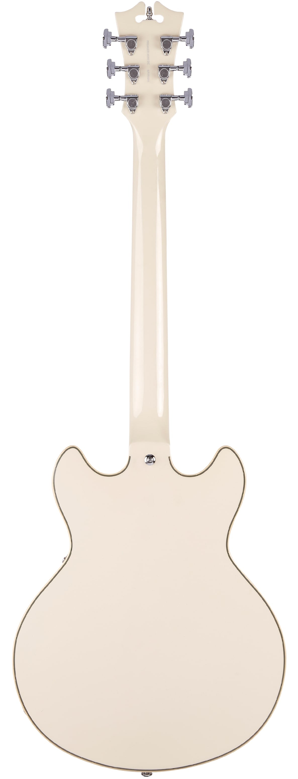 D'Angelico Premier Mini DC Semi-hollowbody Electric Guitar, Champagne DAPMINIDCCMPCSCB