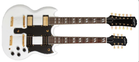 Epiphone EDS-1275 Doubleneck EI1275AWGH – Alpine White W/ HARDSHELL CASE LIMITED EDITION SERIAL NUMBER 25021521360 - 11.6 LBS