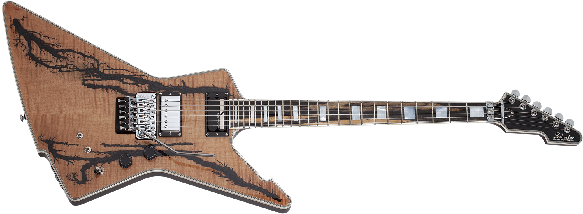 Schecter E-1 FR-S Electro-Resin w/ Sustainiac Gloss Natural 605-SHC SERIAL NUMBER W24110643 - 8.0 LBS