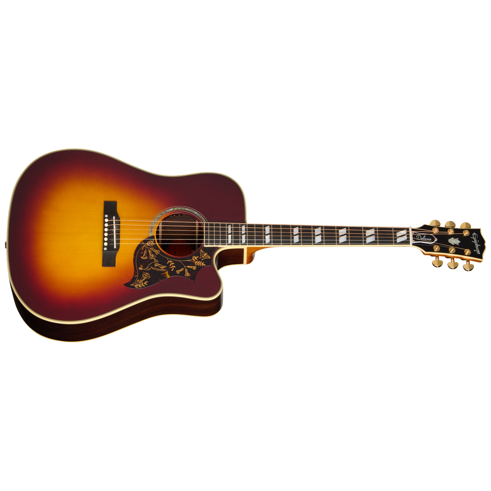 Epiphone Inspired by Gibson Custom Hummingbird Deluxe EC ECHBDECABGH Autumn Burst