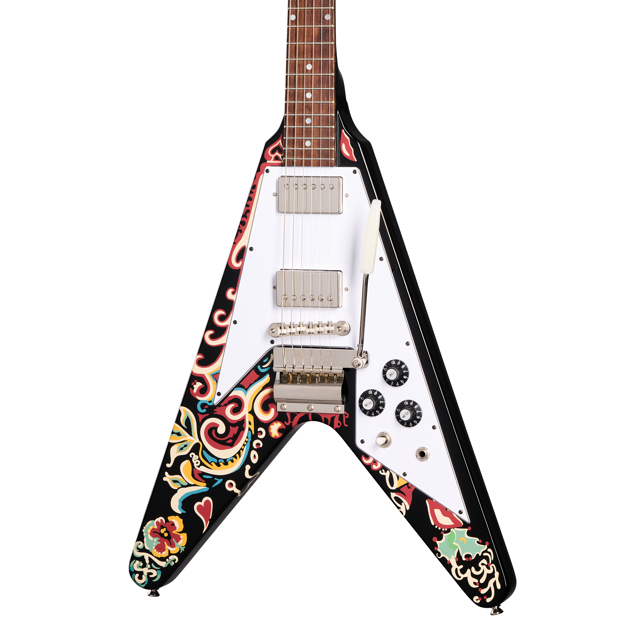 Epiphone Inspired by Gibson Custom Jimi Hendrix Love Drops Flying V - Limited Edition ECJHFVEBNH SERIAL NUMBER 24101523345 - 7.2 LBS