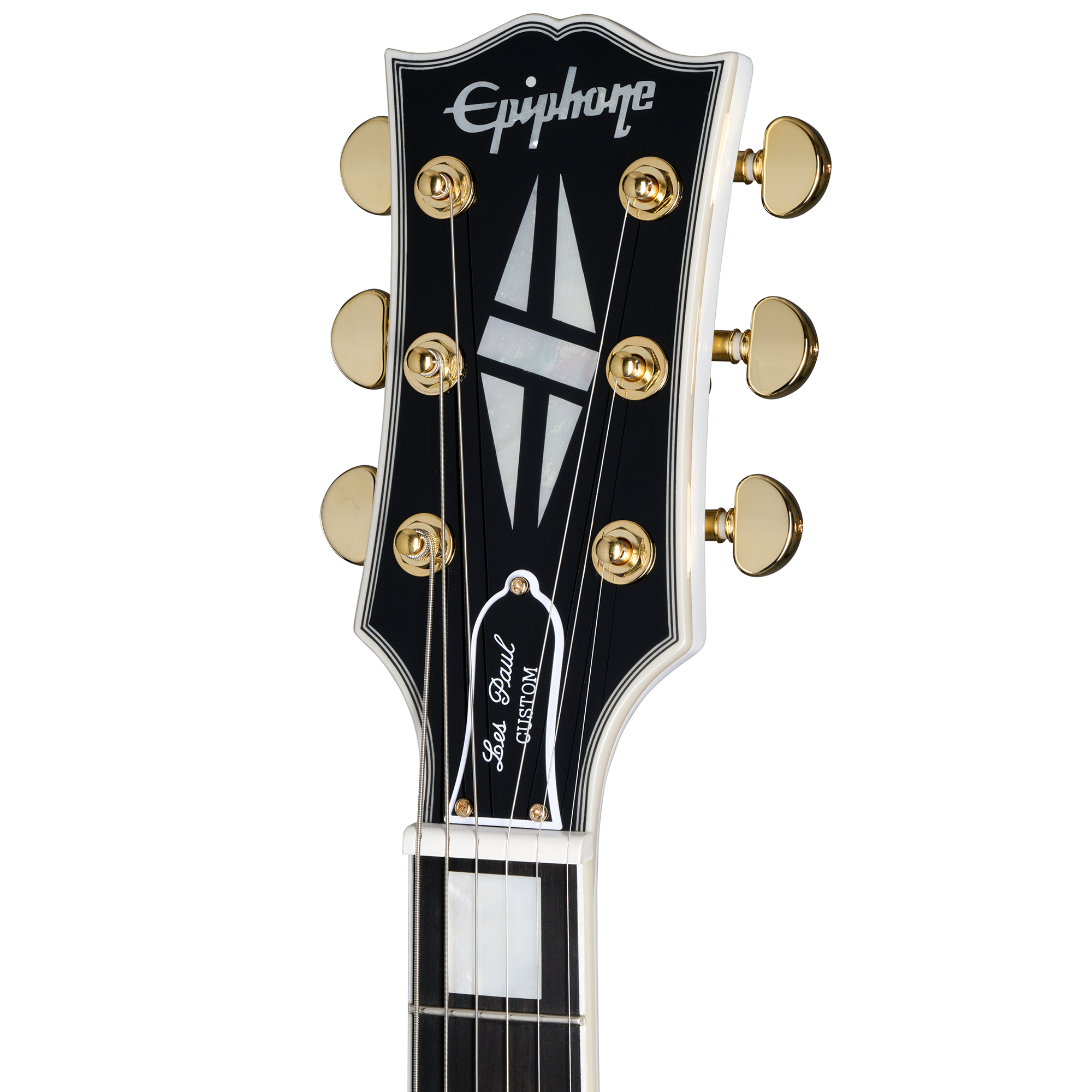 Epiphone ( GIBSON HEADSTOCK ) Les Paul Custom Electric Guitar with Case - White ECLPCAWGH SERIAL NUMBER 23111522800 - 8.4 LBS