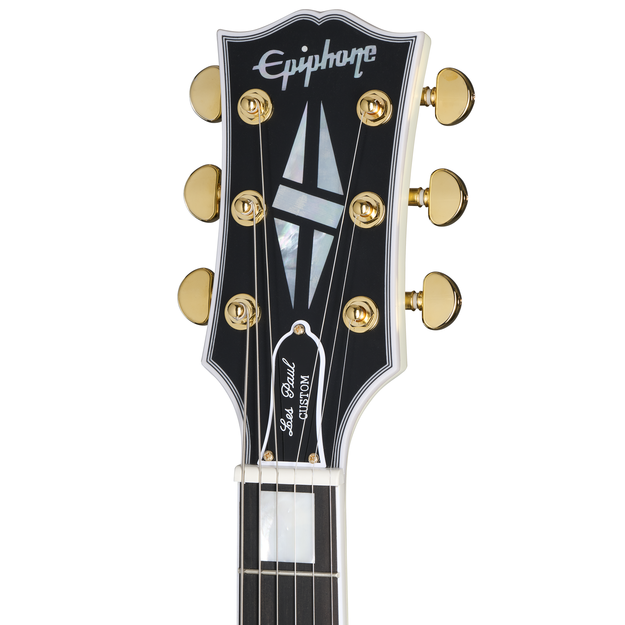 Epiphone ( GIBSON HEADSTOCK ) 1963 Les Paul SG Custom with Maestro Vibrola with Case - Classic White ECSGC63CWVGM SERIAL NUMBER 23111529370 - 8.0 LBS