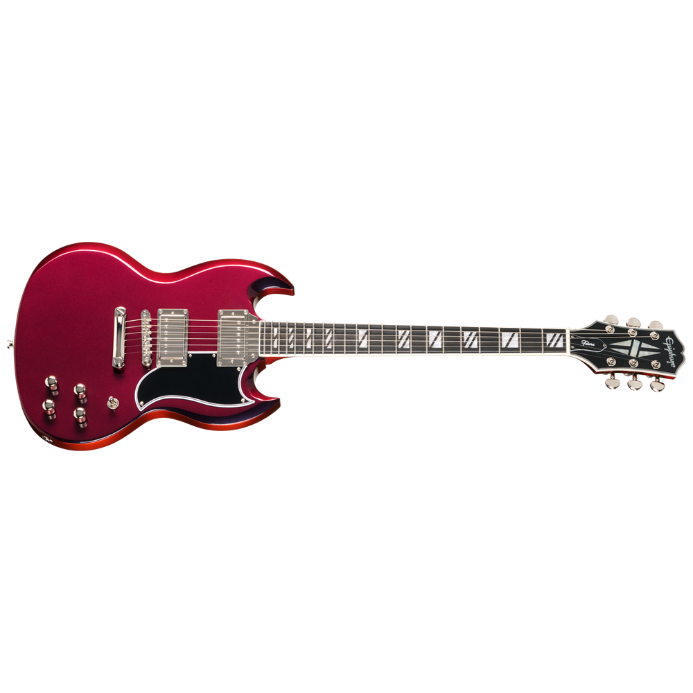 Epiphone Futura SG Custom w/ Stainless Steel Frets and Gig Bag Midnight Ember Shift EISGCMESNH