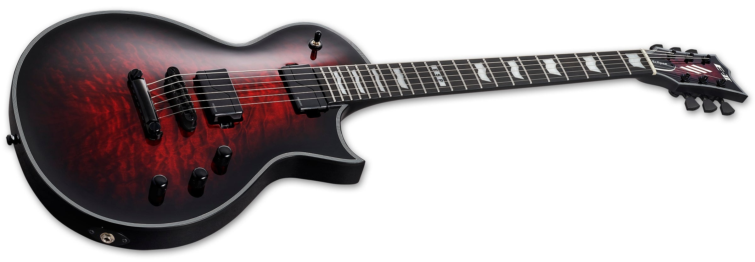 ESP LTD E-II ECLIPSE Electric Guitar, See Thru Black Cherry Sunburst EIIECQMSTBCSBF