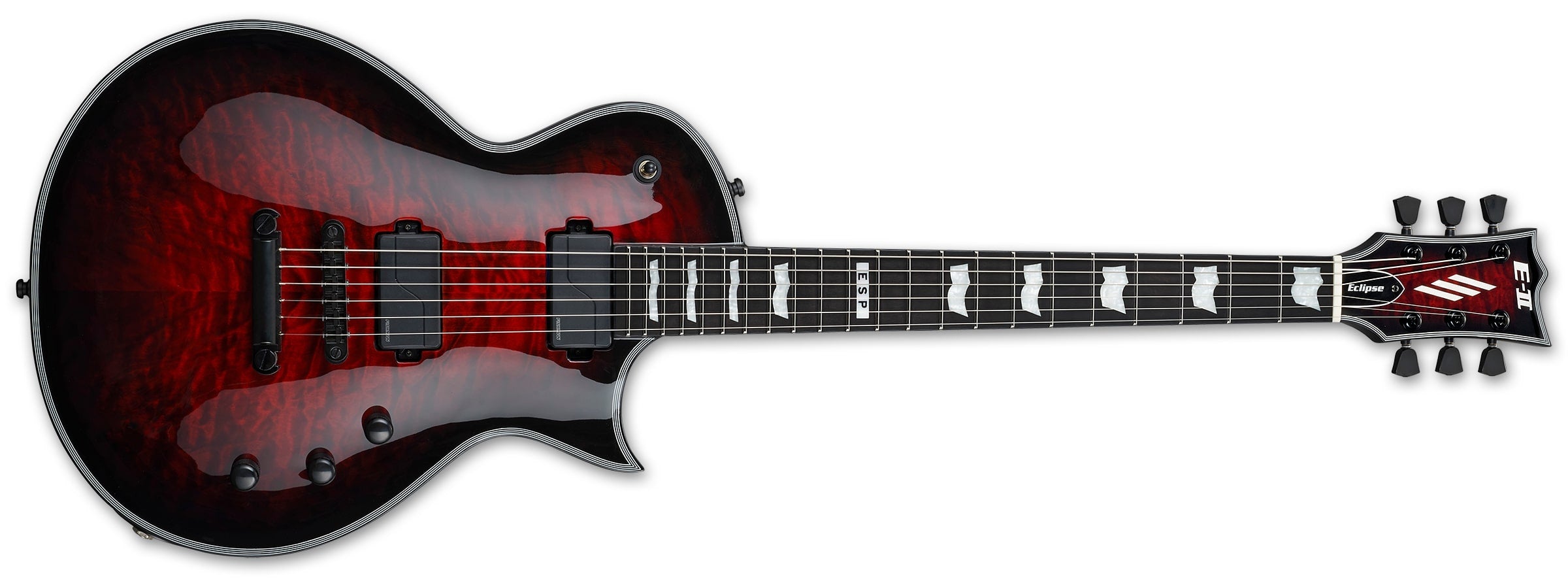 ESP LTD E-II ECLIPSE Electric Guitar, See Thru Black Cherry Sunburst EIIECQMSTBCSBF