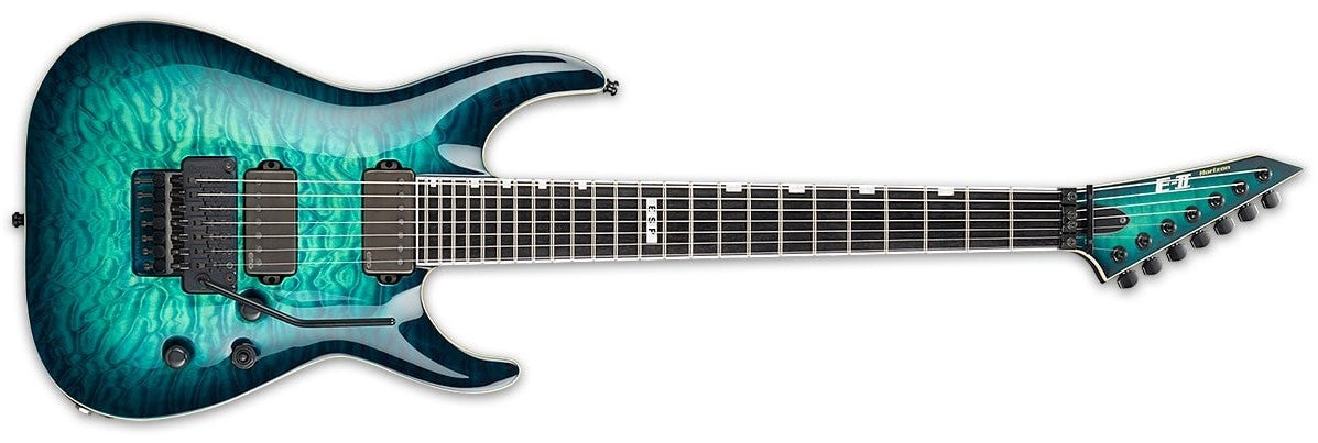 ESP E-II EII MADE IN JAPAN HORIZON FR-7 BLACK TURQUOISE BURST EIIHORFR