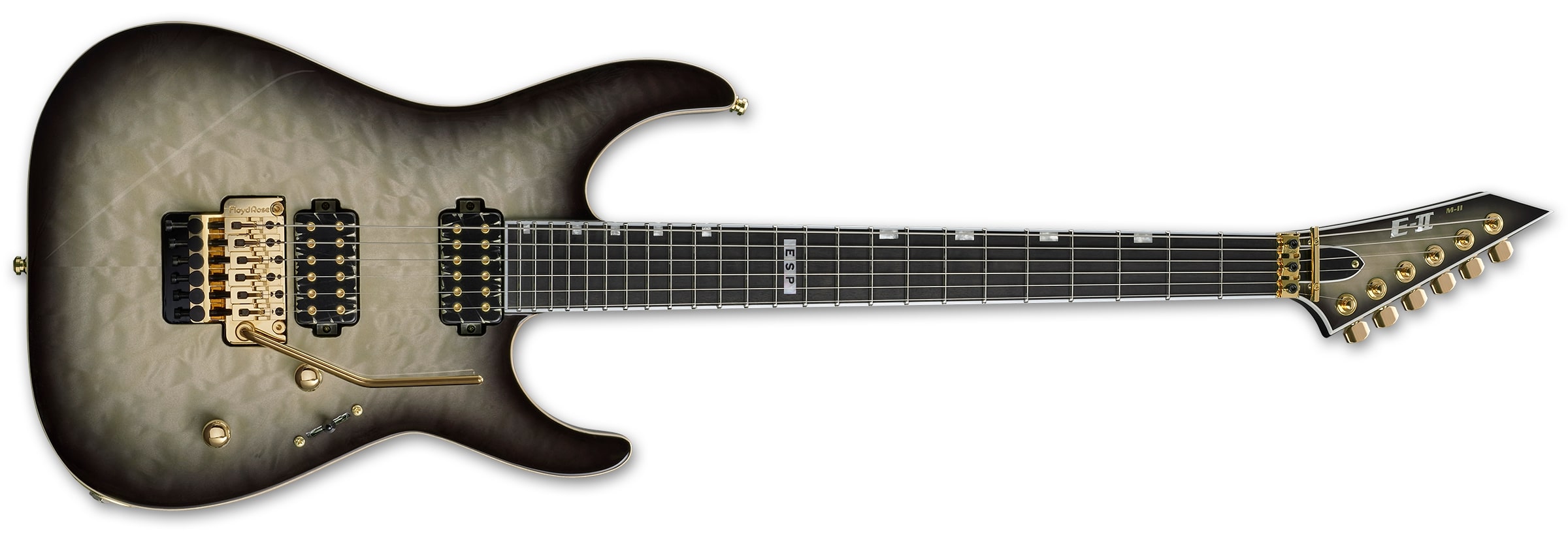 ESP LTD E-II M-II Electric Guitar, Black Natural Burst EIIMIIQMBLKNB