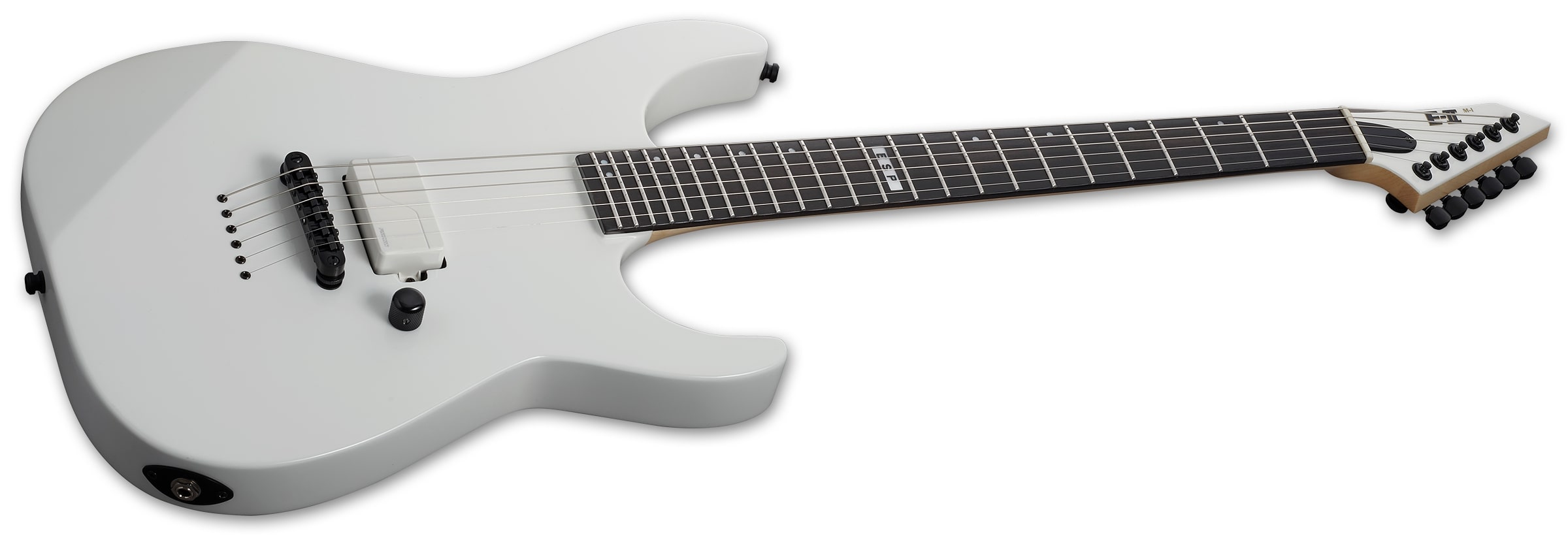 ESP E-II M-I THRU NT Electric Guitar, Snow White EIIMINTSW