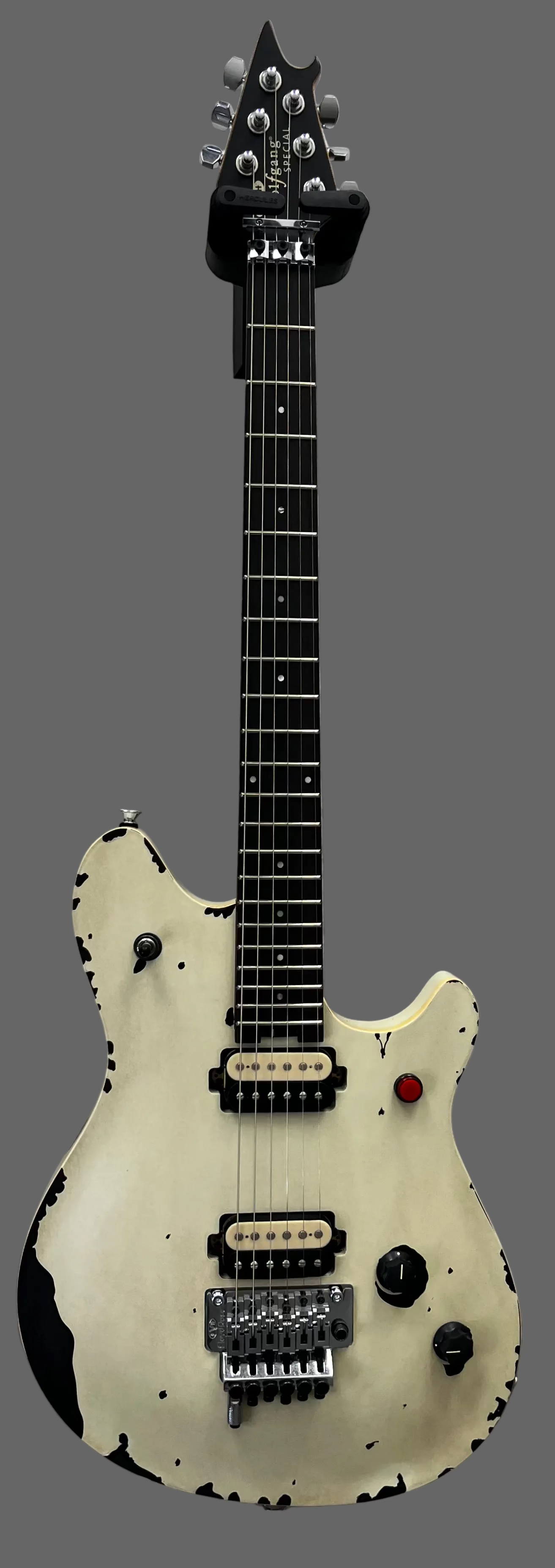 EVH Limited Edition 2015 Tour Relic Wolfgang Special Striped Series, Ebony Fingerboard, Distressed Ivory 5107015300 SERIAL NUMBER WG251470M - 7 LBS 3 OZ