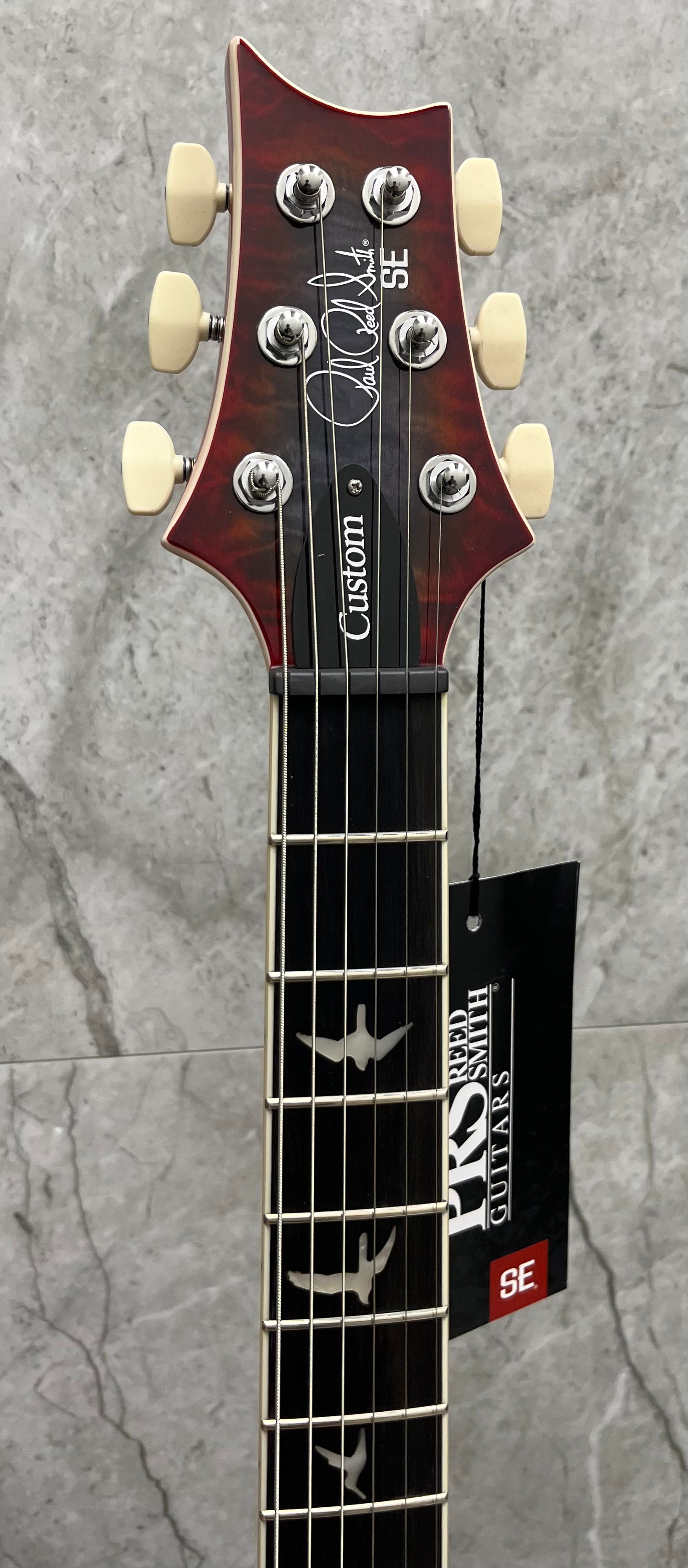 PRS Guitars SE Custom 24-08 Quilt Electric Guitar with Gig Bag - Charcoal Cherry Burst 115995::CG SERIAL NUMBER CTIH066547 - 7 LBS 10 OZ