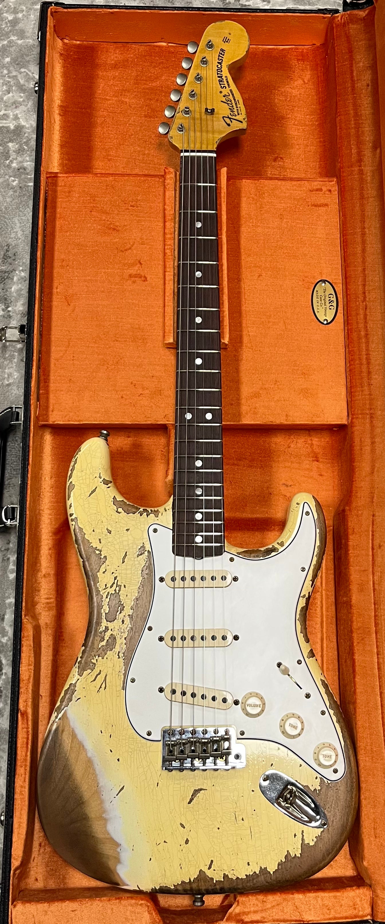 Fender Custom Shop 2025 Strat Pro Super Heavy Relic, 3A Rosewood Fingerboard, Aged Vintage White 9231016928 SERIAL NUMBER 18577 - 7 LBS 15 OZ